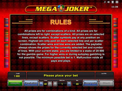 Play Mega Joker Free .